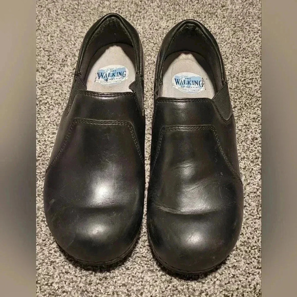 Dansko Womens Slip On Clogs Shoes Sz 7-7.5 US / 38 EUR Black Leather - Picture 4 of 6